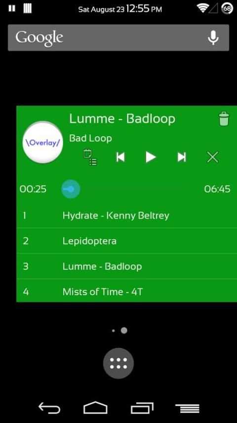 Overlay Music Player 2 تصوير الشاشة