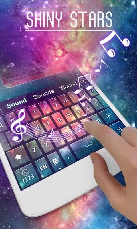 Shiny Stars GO Keyboard Theme screenshot 2