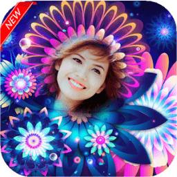 Neon Flower Photo Frames HD иконка