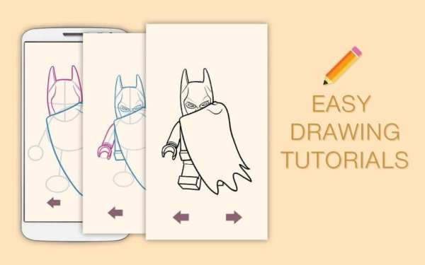 Draw Drawings Night Knight Batman Lego screenshot 1