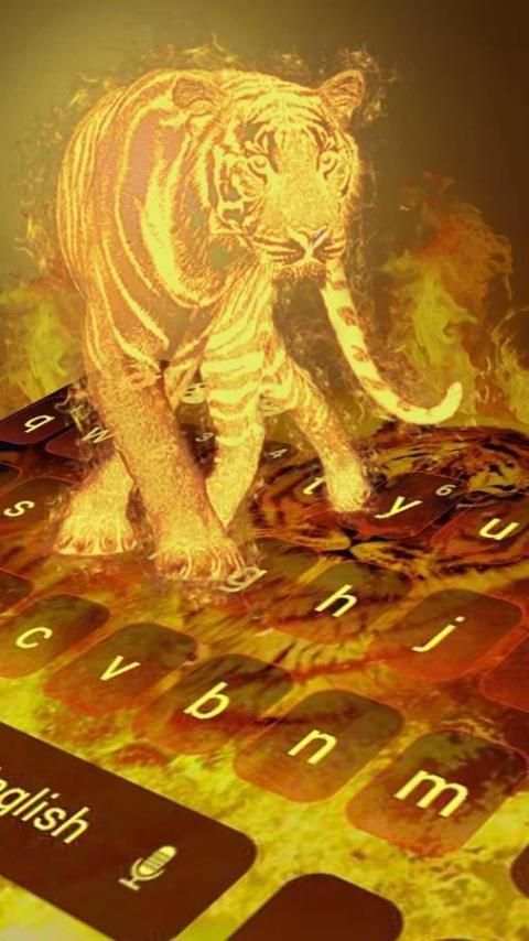 Flaming Tiger Keyboard Theme screenshot 1