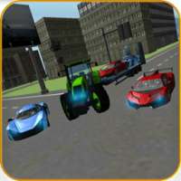 Luxury Car Transporter 3D logo