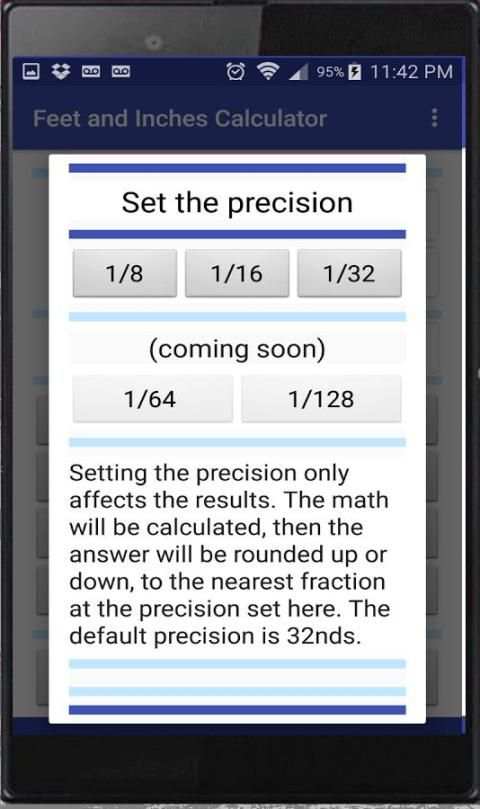 Feet and Inches Calculator 1 تصوير الشاشة