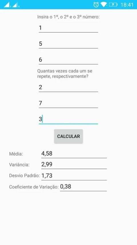 Cálculos de Uma Matriz скриншот 1
