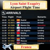 Lyon Saint Exupery Airport Flight Time on 9Apps