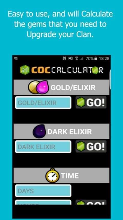 Gems Calculator For COC screenshot 2