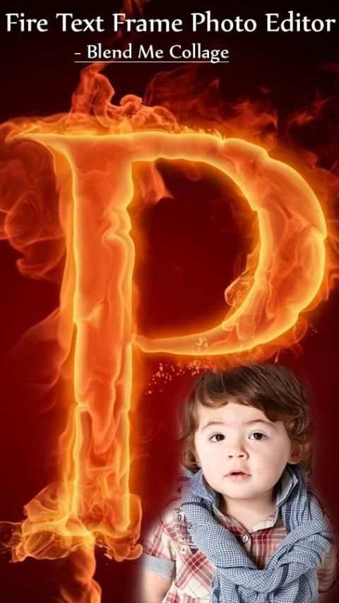 Fire Text Frame Photo Editor - Blend Me Collage screenshot 5