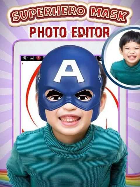 Superhero Face Mask Photo Editor screenshot 1