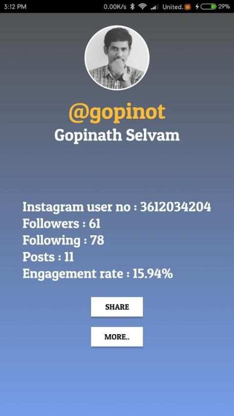 Profile Report For Instagram screenshot 1