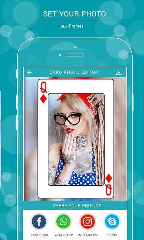 Playing Card Photo Editor स्क्रीनशॉट 1