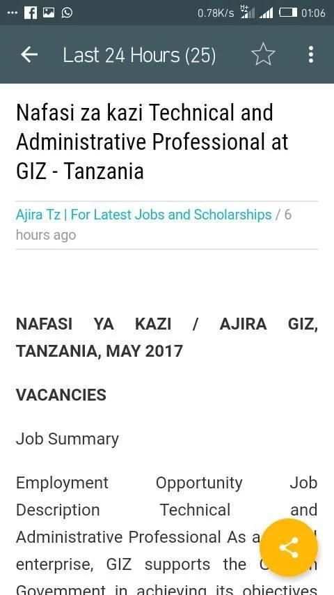 Ajira Tanzania скриншот 3