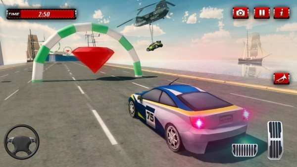 Falling Car Vs Driving Car: Muscle Car Drag Racing скриншот 9