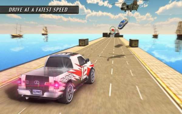 Falling Car Vs Driving Car: Muscle Car Drag Racing скриншот 1