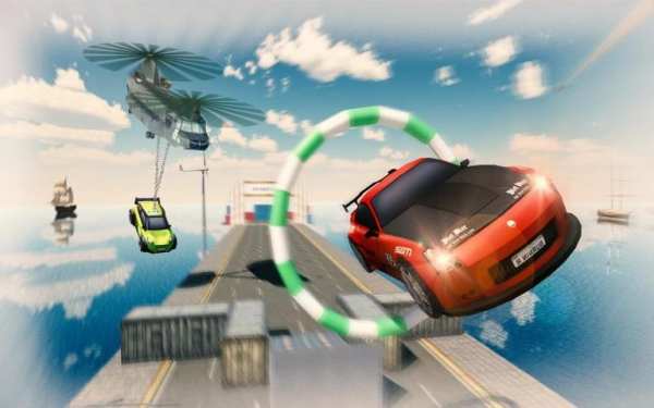 Falling Car Vs Driving Car: Muscle Car Drag Racing скриншот 5