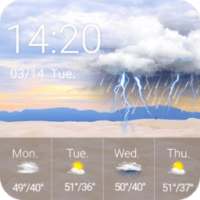 Weather Clock Widget Beach