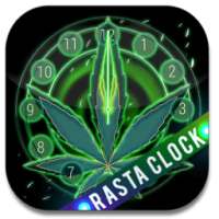 Rasta Weed Clock Widget