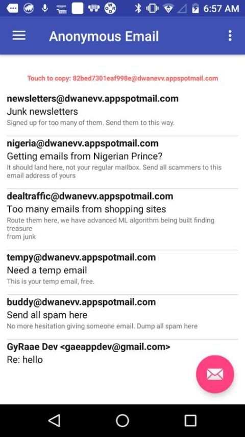 Anonymous/Temporary Email Send Receive screenshot 4