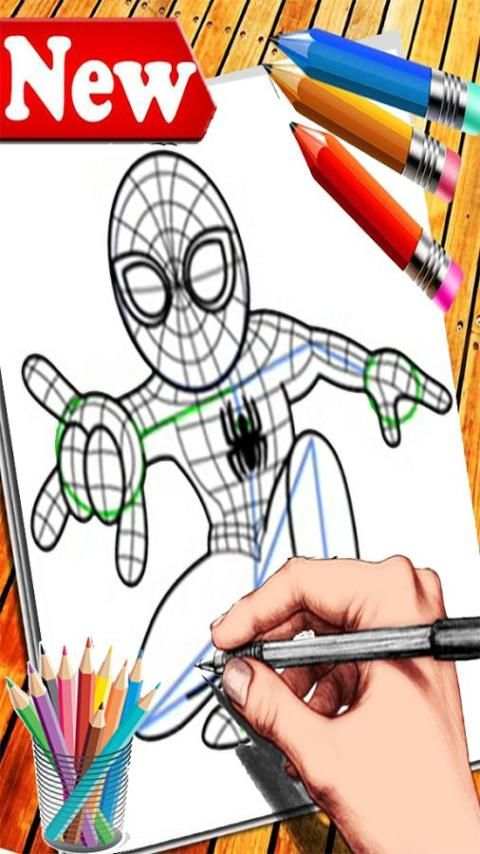 How to Draw : Spiderman *Easy Step* скриншот 1