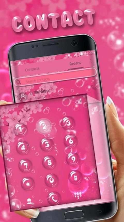 Sakura Water Drop Mobile Theme 2 تصوير الشاشة