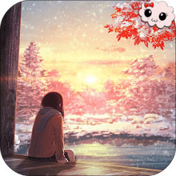 ikon Anime Girl Winter Sunset LWP
