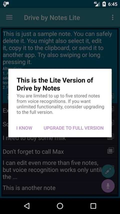Drive by Notes Lite screenshot 1
