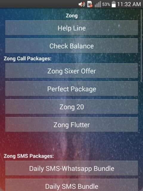 Zong Packages स्क्रीनशॉट 3