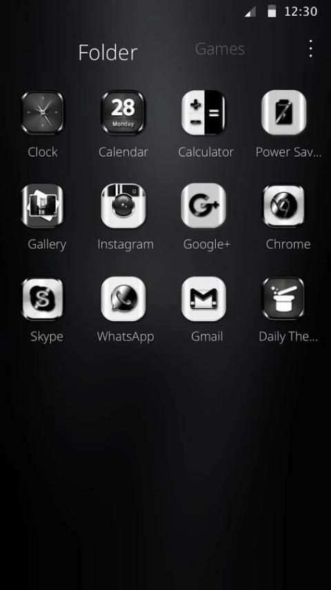 Black Apple Bubble Theme screenshot 1