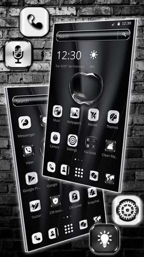 Black Apple Bubble Theme screenshot 4