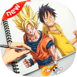 Draw -DBZ and Luffy أيقونة