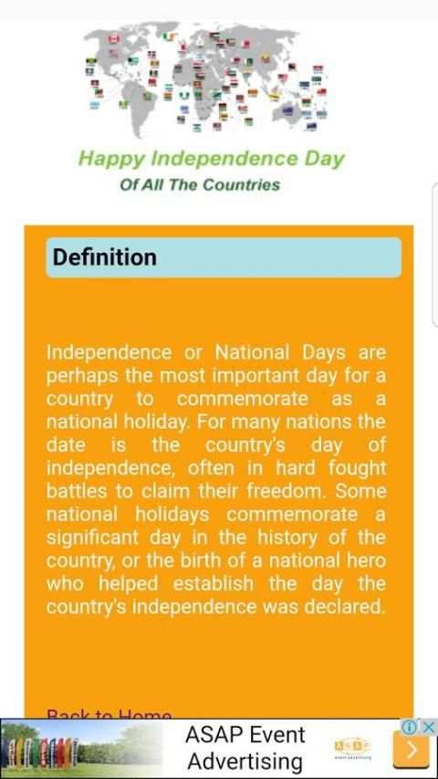 Independence Days Of All Countries screenshot 1