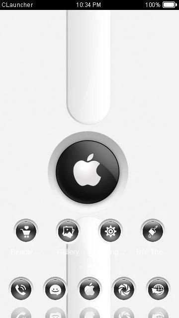 White Clauncher Theme 1 تصوير الشاشة
