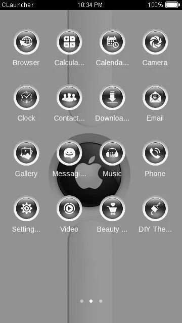White Clauncher Theme 3 تصوير الشاشة