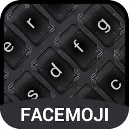 Black Emoji Keyboard Theme आइकन