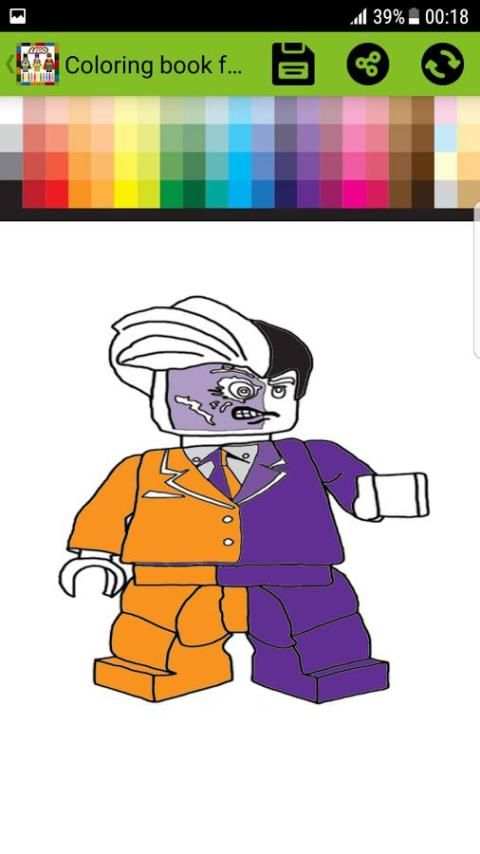 Coloring book for BAT-LEGO screenshot 2