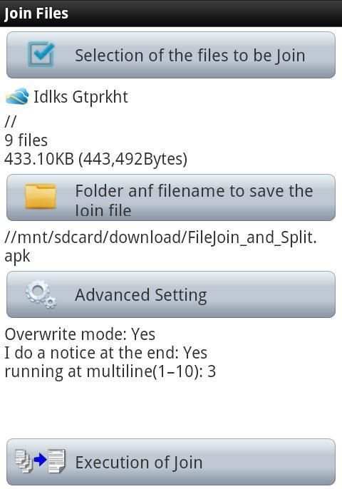 File Join and Split скриншот 2