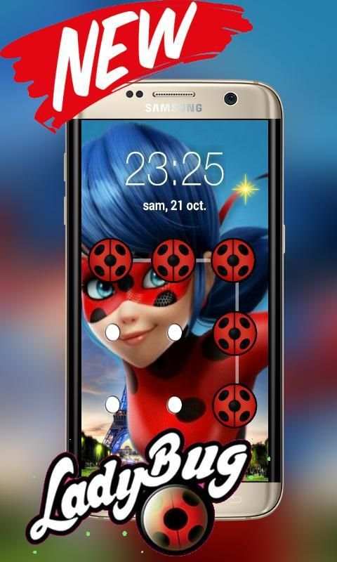 Pattern Lock Screen Ladybug 1 تصوير الشاشة