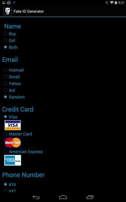 Fake ID Generator 6 تصوير الشاشة