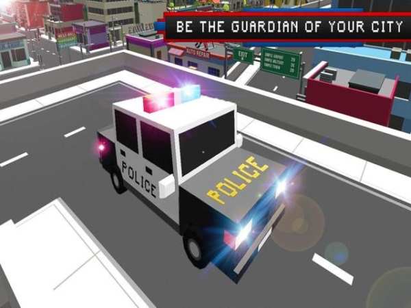 Blocky Police Cars Crime City स्क्रीनशॉट 4