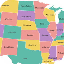 USA Capital Cities and Map icon