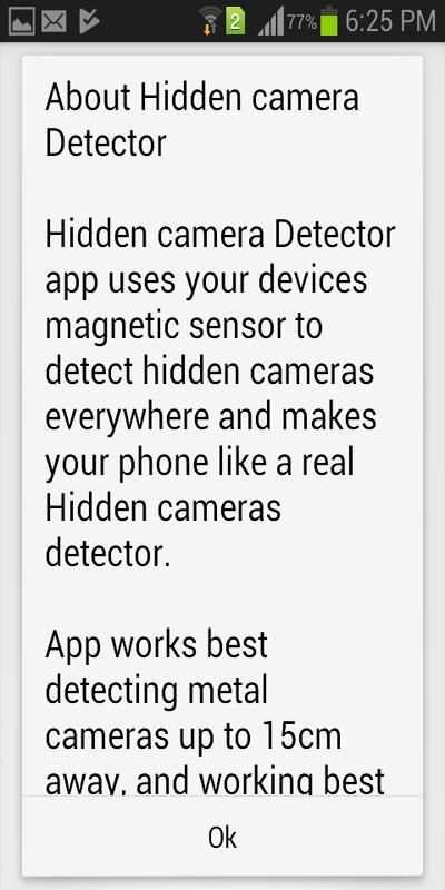 Camera Detector 2017 screenshot 1