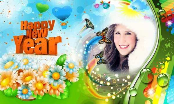 Happy New Year Photo Frames स्क्रीनशॉट 1