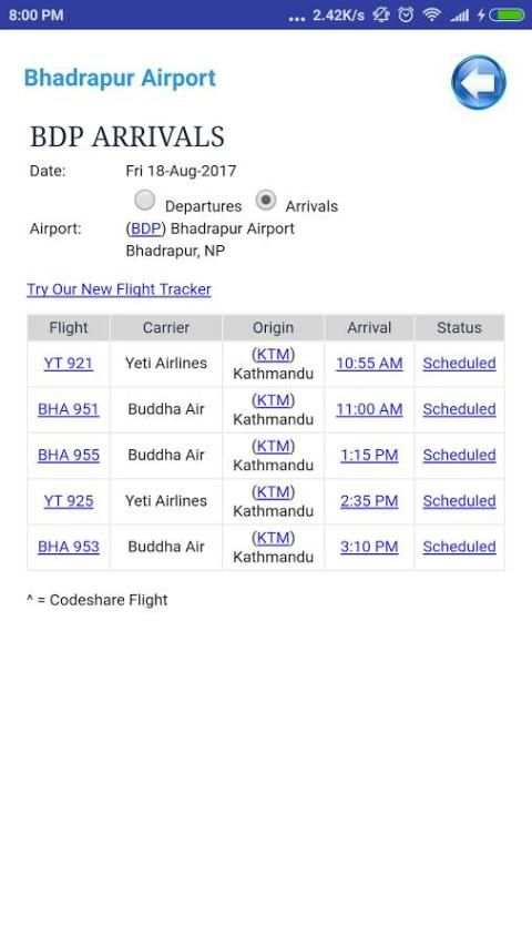 Nepal Airports Flight Time screenshot 3