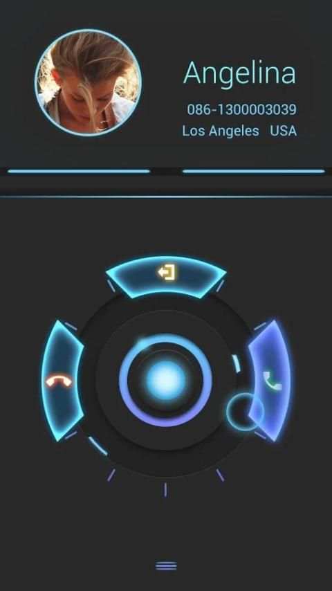 FREE-GO CALLER BLUELIGHT THEME screenshot 3