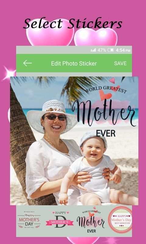 Mothers Day Photo Stickers 2 تصوير الشاشة