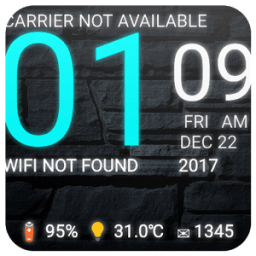 ikon Galaxy S8 Android Digital Clock Live WallPaper