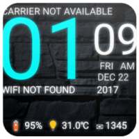 Galaxy S8 Android Digital Clock Live WallPaper on 9Apps