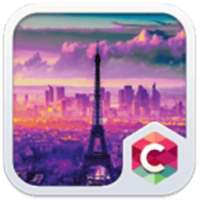 Eiffel Tower Purple Theme on 9Apps