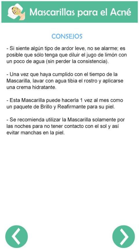 Mascarillas para el Acné - Remedios Caseros screenshot 1