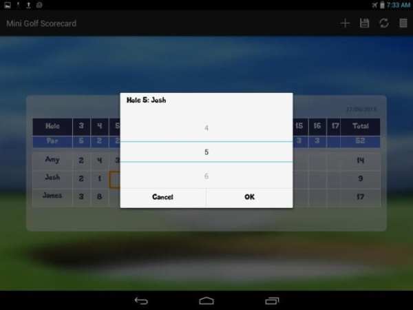 Mini Golf Scorecard скриншот 2