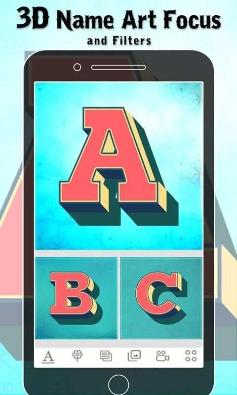 3D Name Art - Focus And Filters 8 تصوير الشاشة